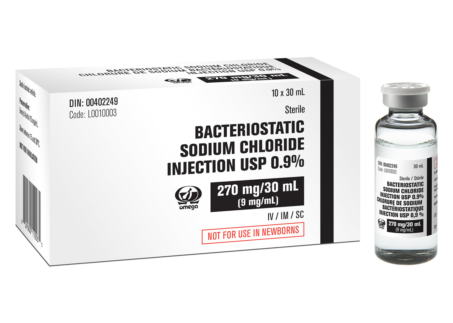 Sodium Chloride Bacteriostatic For Injection USP