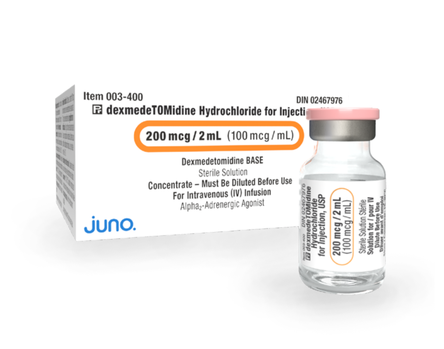 dexmedeTOMidine Hydrochloride for Injection, USP – Juno Pharma Canada Inc.