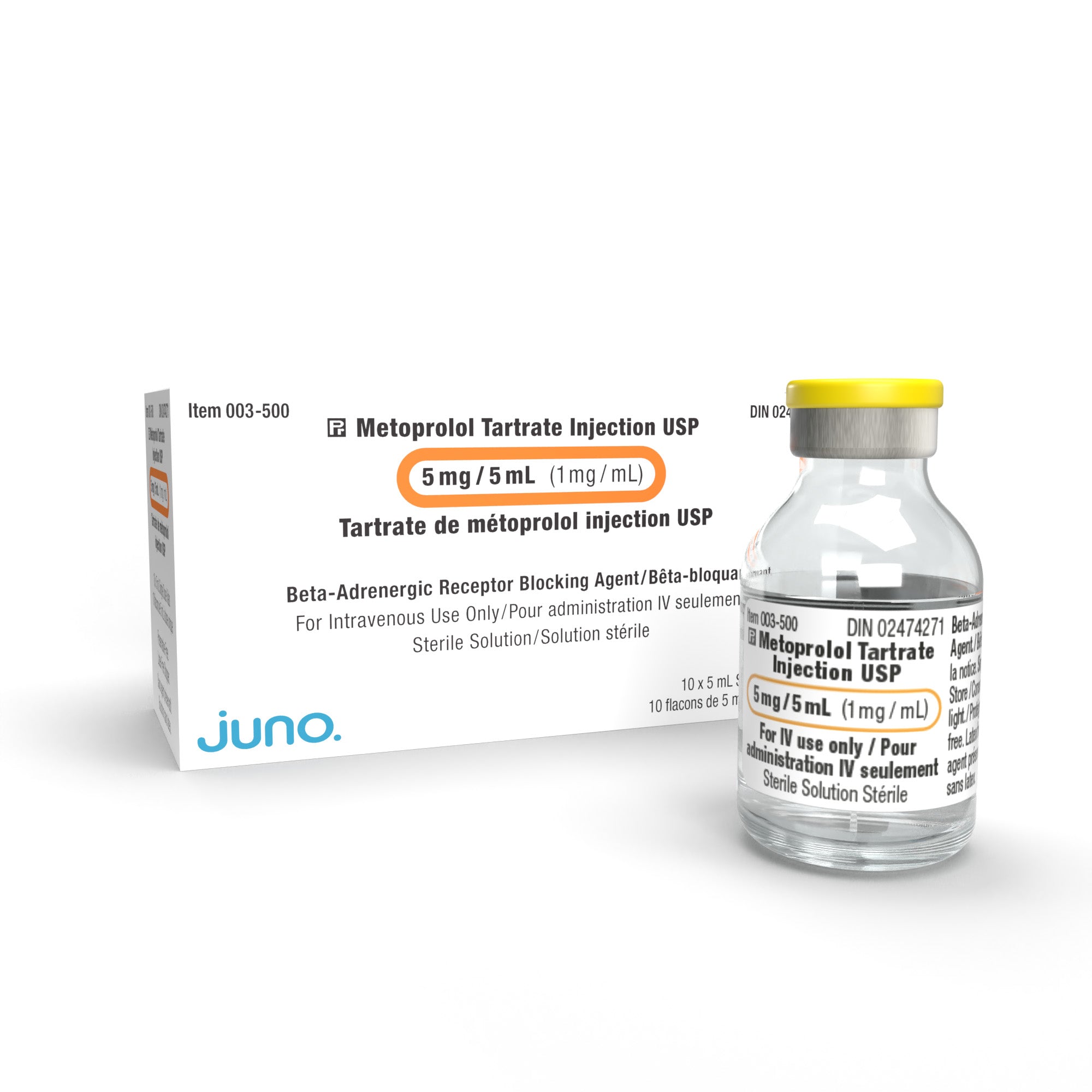 Metoprolol Tartrate Injection USP – Juno Pharma Canada Inc.
